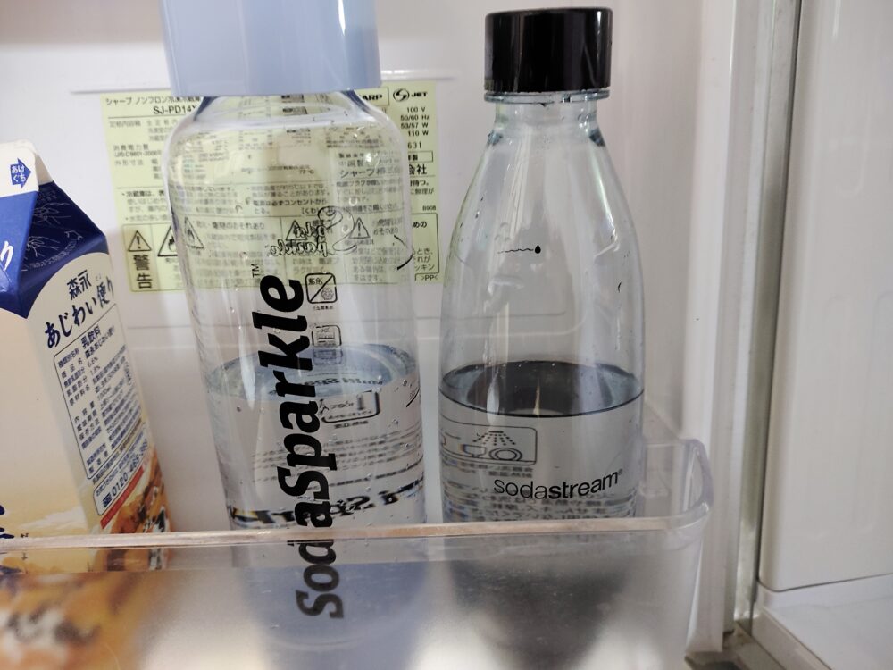 冷蔵庫で保存して炭酸強度が持続するか実験する