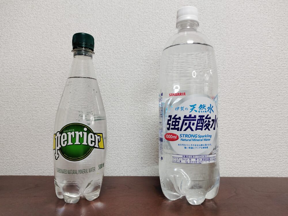 天然水炭酸水と天然炭酸水