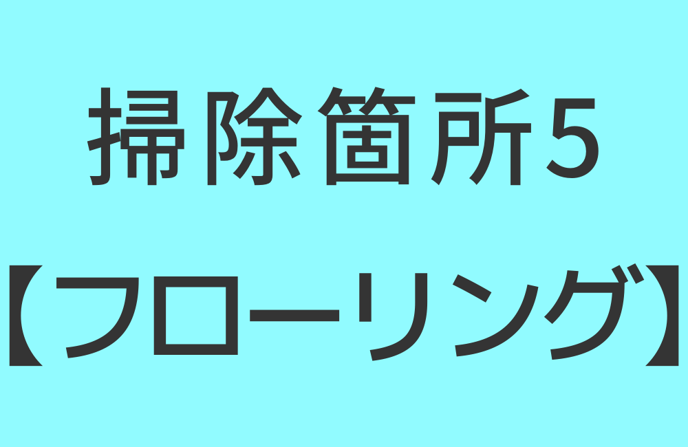 掃除箇所5【フローリング】