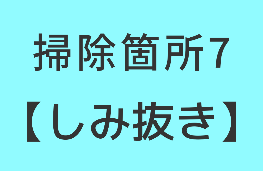 掃除箇所7【しみ抜き】